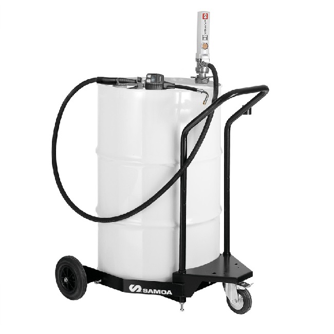 376300/A SAMOA Pumpmaster 2 - 3:1 Ratio Air Operated Drum Mounted Mobile Oil Dispenser for 205 Litre Drums with Mechanical Meter